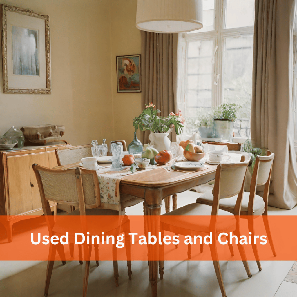 Second hand dining table and chairs